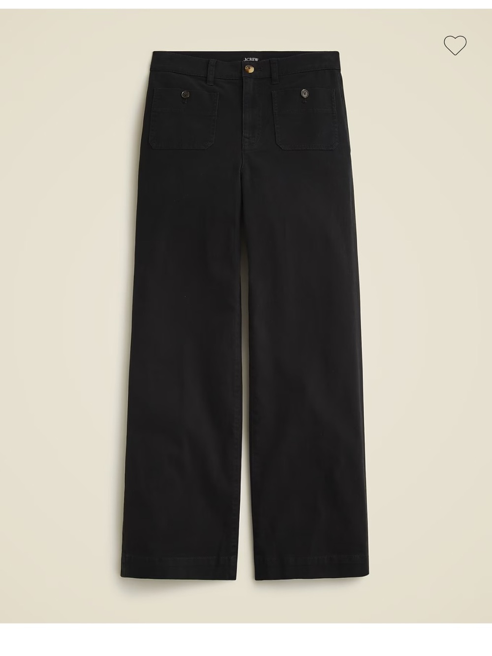 J Crew sailor wide leg black chinos size 31